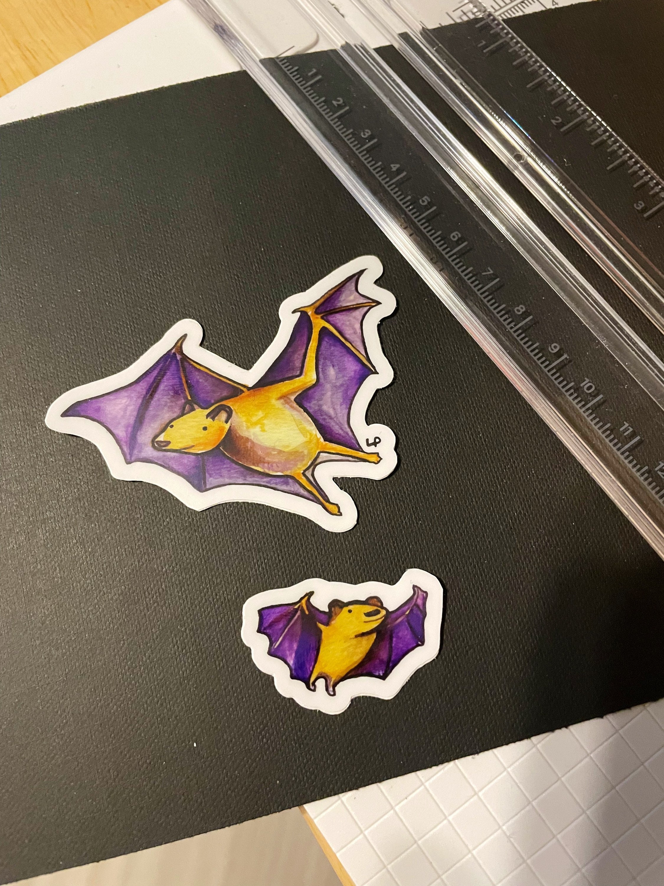 Long-nosed Bat + Baby Vinyl Sticker Set | Sonoran Desert Bat Colorful ...