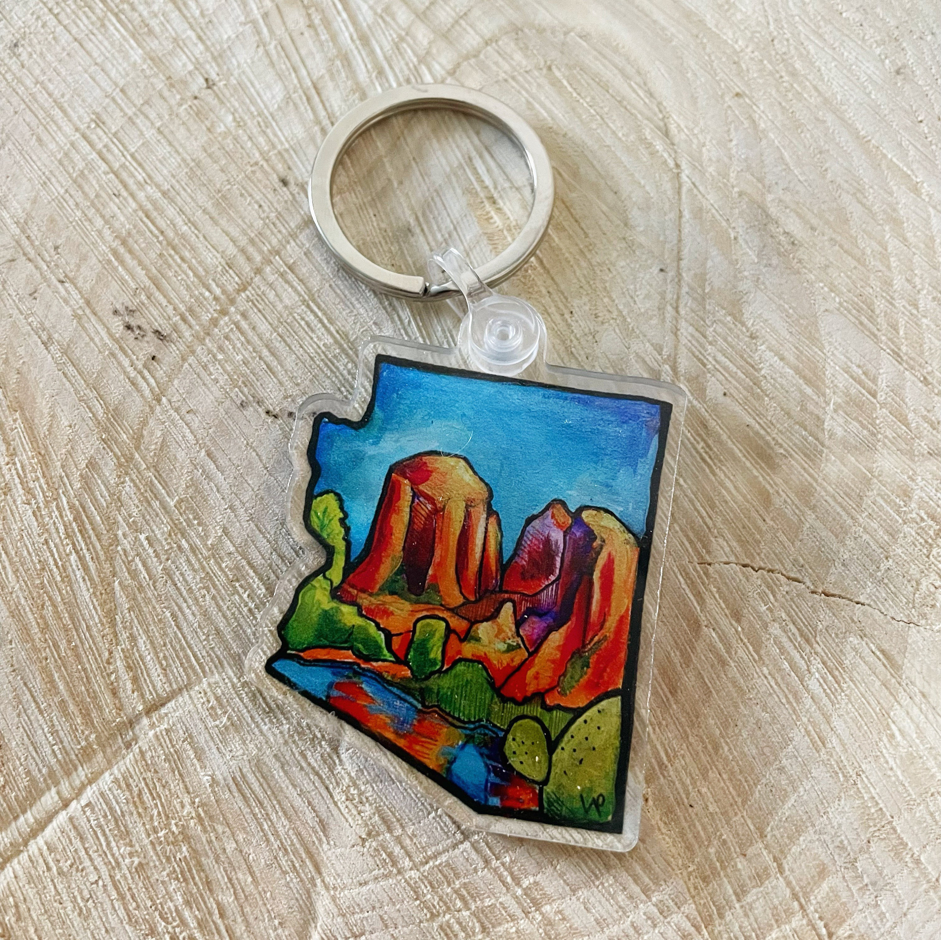 Acrylic Keychain of Sedona Arizona Illustrated and Handmade | Etsy