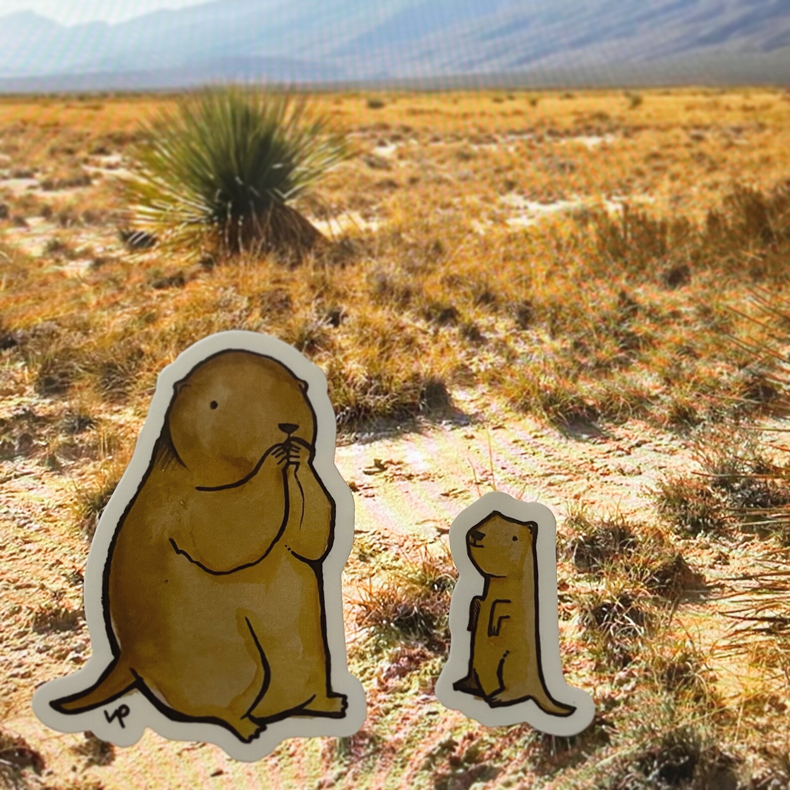 Prairie Dog Vinyl Stickers Mama Baby Sticker Art Prairie Etsy