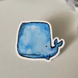 Whale sticker  |  ocean animal stickers  |  gifts for kids  |  lovers of whales  |  waterbottle stickers
