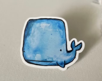 Whale sticker  |  ocean animal stickers  |  gifts for kids  |  lovers of whales  |  waterbottle stickers