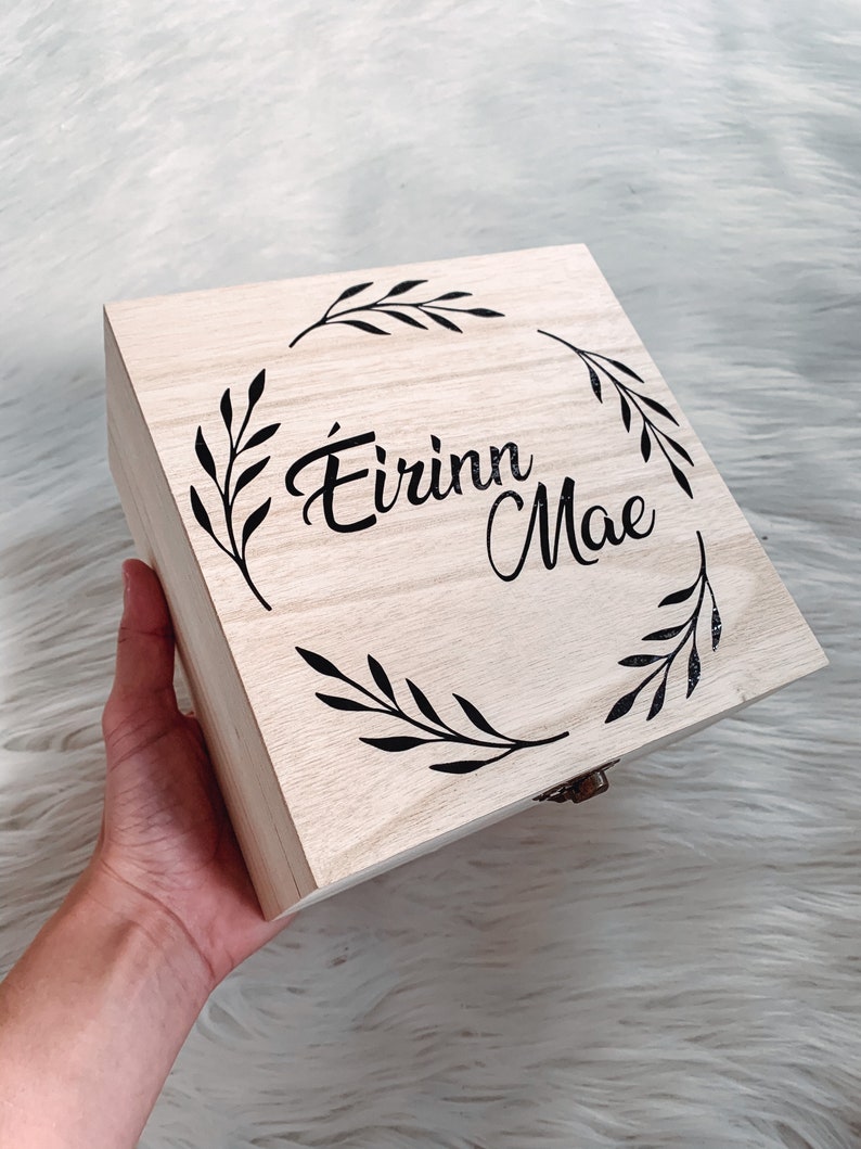 Personalised Keepsake Box 3D Custom Wooden Nursery Name Box Etsy