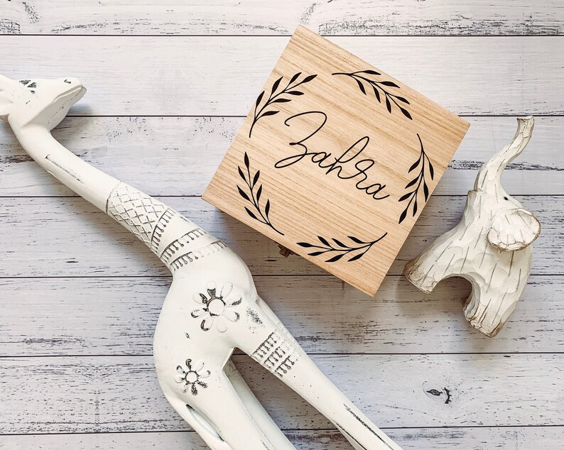 Personalised Keepsake Box 3D Custom Wooden Nursery Name Box Etsy