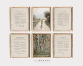 Galeria Kościoła Jezusa Chrystusa / Żyjący Chrystus / Proklamacja o rodzinie / Przywrócenie / Artykuły wiary / LDS Wall Art Printable