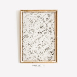 Vintage Textile Bird Print / Vintage Print / Living Room Art Download /  Girls Room Art PRINTABLE / Bathroom Wall Decor