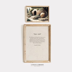 The Tomb is Empty / Sunday Will Come / He is Risen / Jesus Christ / Christian Art Printable / Living Room Art