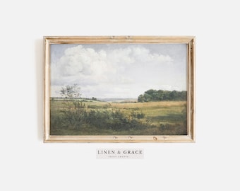 Vintage Landscape Oil Painting / INSTANT DOWNLOAD / Living Room Art Download /  Vintage Art PRINTABLE / Entry Wall Decor