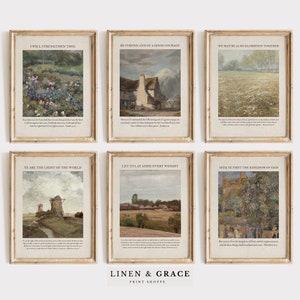 Christliche Galerie / 6er Set / Wandkunst aus Bibelverse / Schrift / Schrift / SOFORTIGER DOWNLOAD