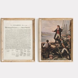 Declaration of Independence / INSTANT DOWNLOAD / Antique American Wall Art / July 4th Decor/  Independence Day Sign /  Vintage USA Printable