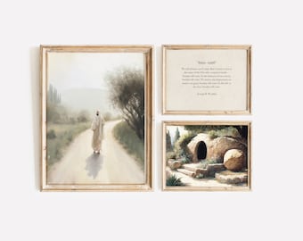The Tomb is Empty / Sunday Will Come / He is Risen / Jesus Christ / Christian Art Printable / Living Room Art