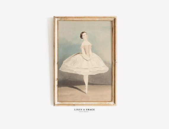 Girls Nursery Gallery Set  /  Oil Painting /  Ballerina /  Living Room Art Download /  Vintage Art PRINTABLE / Entry Wall Decor
