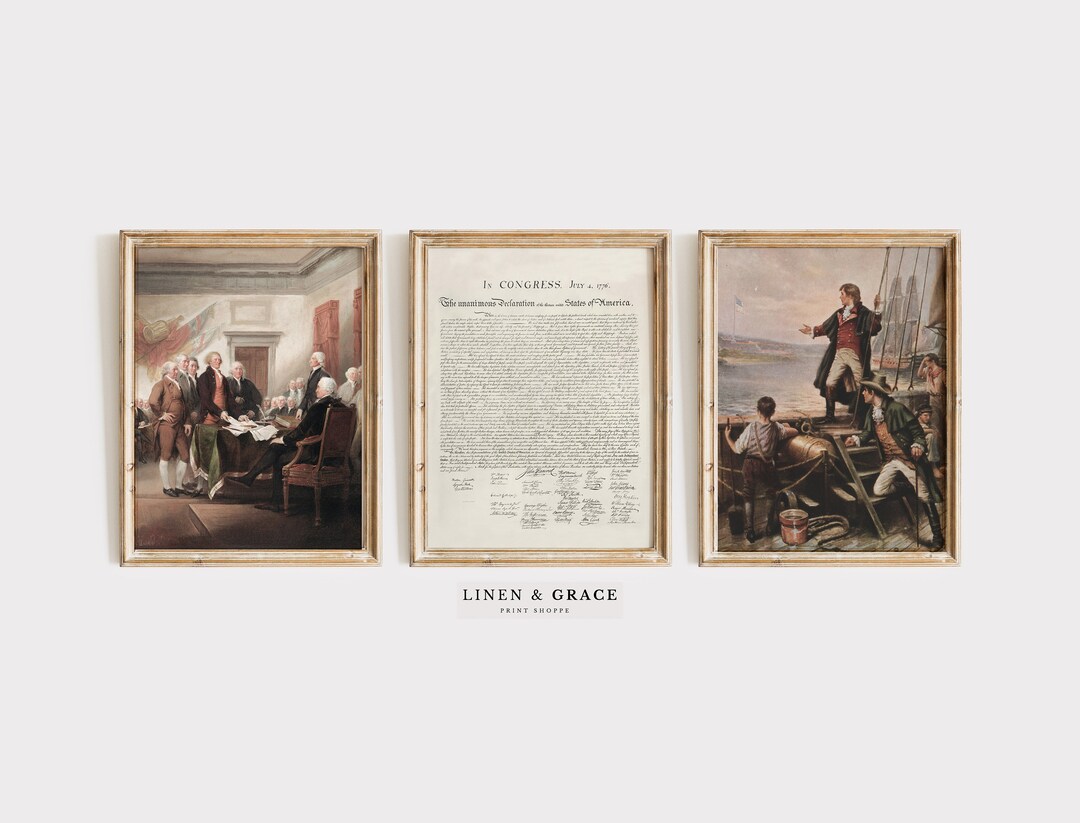 Declaration of Independence / INSTANT DOWNLOAD / Antique American Wall ...