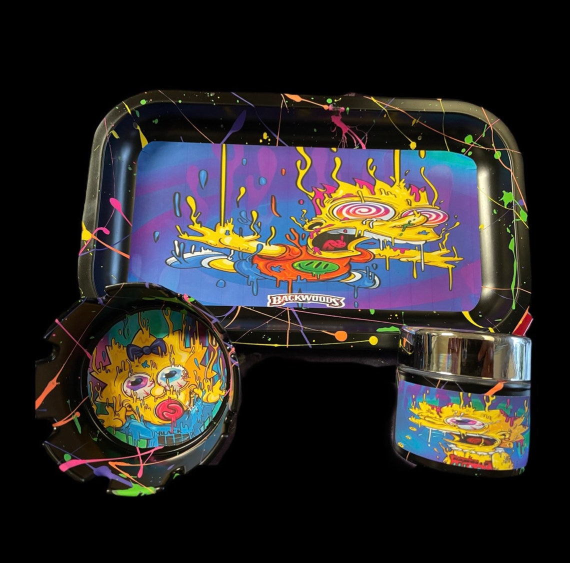 Rolling Tray Set Etsy