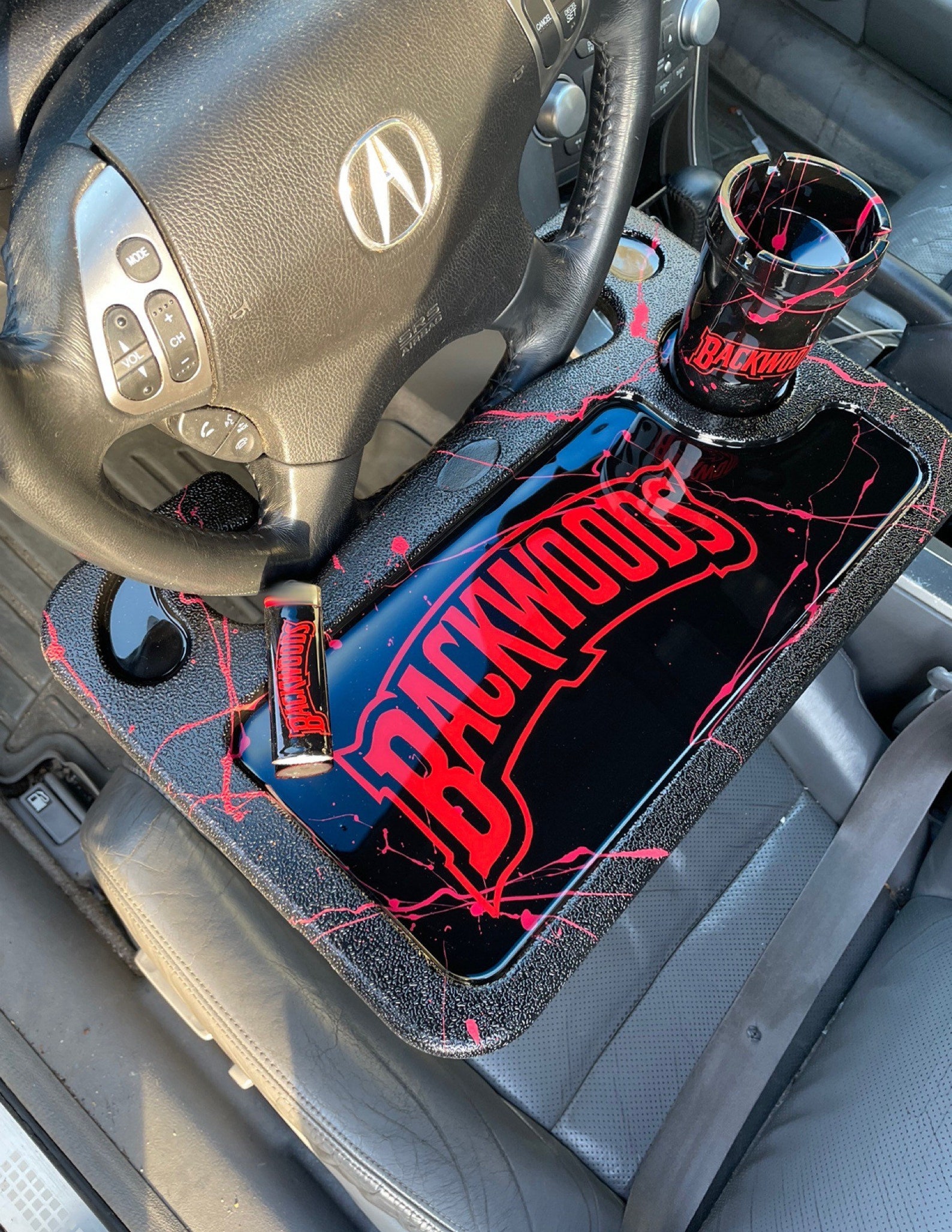 Backwoods Car Steering Wheel Tray Custom Car Rolling Tray Etsy