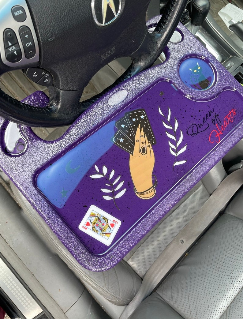 Queen of Hearts Car Tray Custom Car Steering Wheel Rolling Etsy