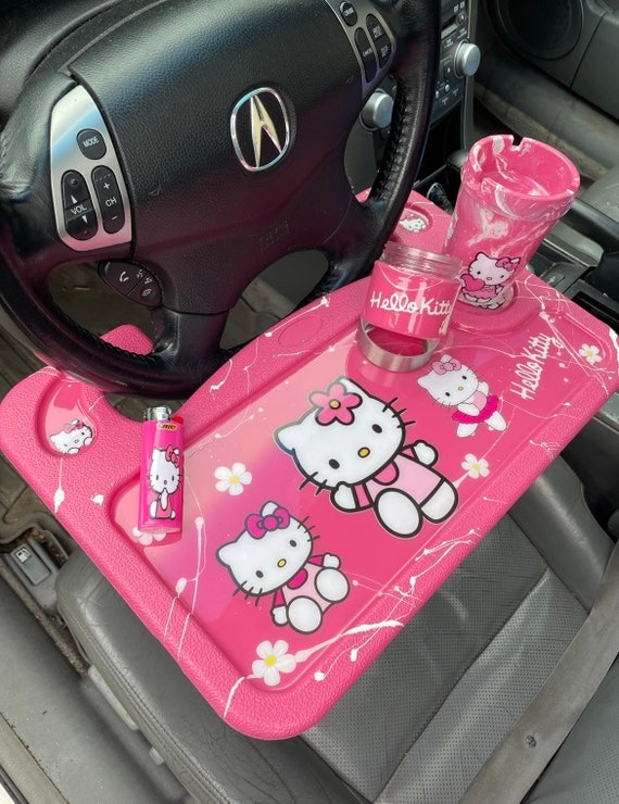 Hello Kitty Car Steering Wheel Tray Set Custom Car Tray Sets Etsy