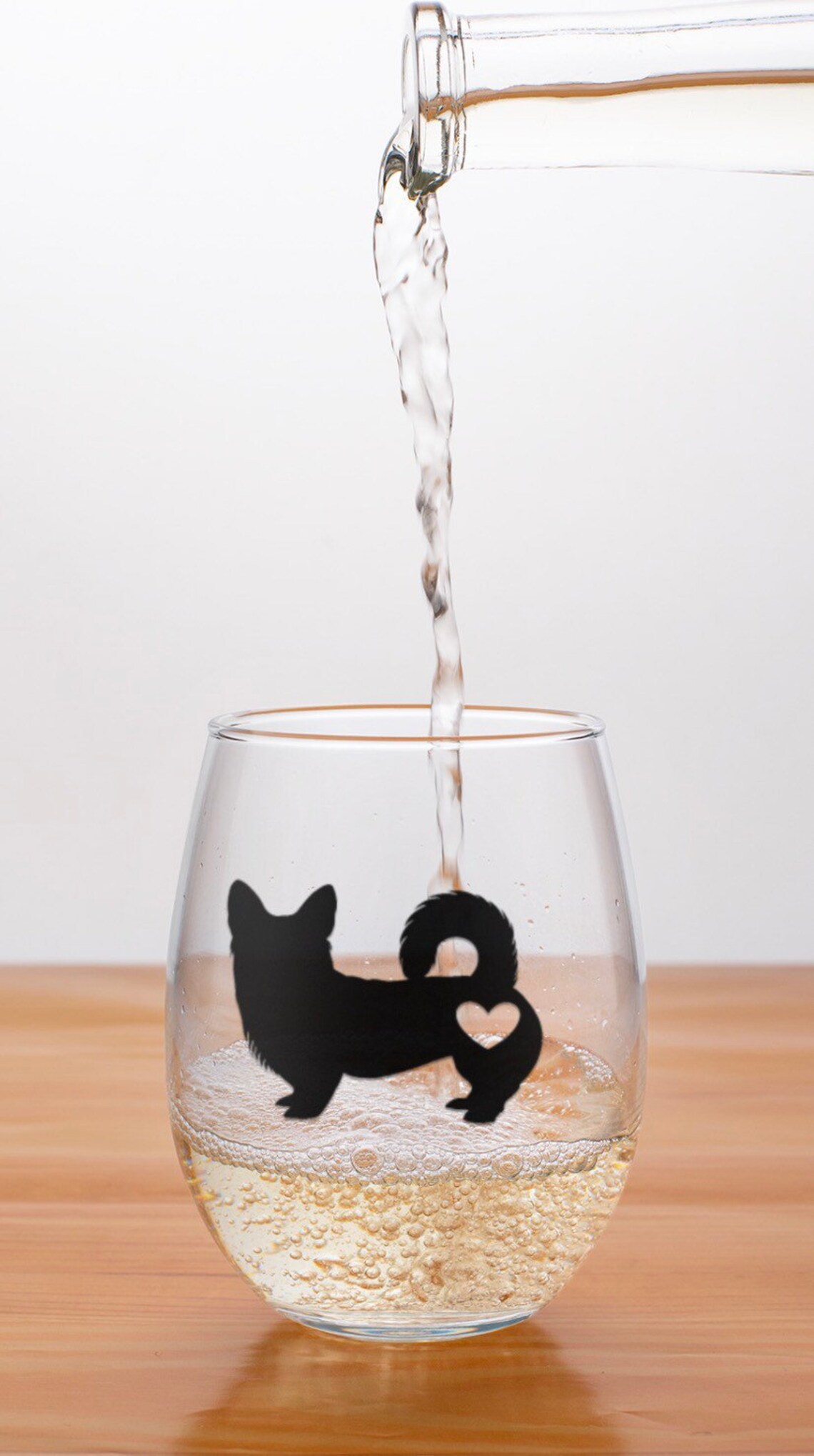 Corgi. Corgi wine glass. Corgi with heart. Corgi lover | Etsy