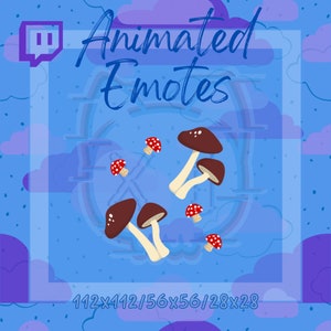 Mushroom Rain Emote | Twitch Emote | Cottage core Emote | Discord Emote | Mushroom Emote | Animated Emote