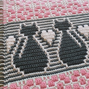 Meow! Overlay Mosaic Crochet - pattern only