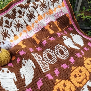 Boo! Halloween blanket (top) - Candy colourway