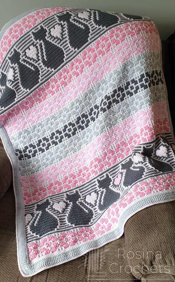 Meow! Overlay Mosaic Crochet - Pattern Only - Etsy