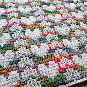 Coração sobre Coração - Padrão de Crochê Mosaico Sobreposto