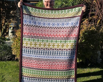 Adventures In Overlay Mosaic - digital PDF crochet pattern - English and Dutch versions included