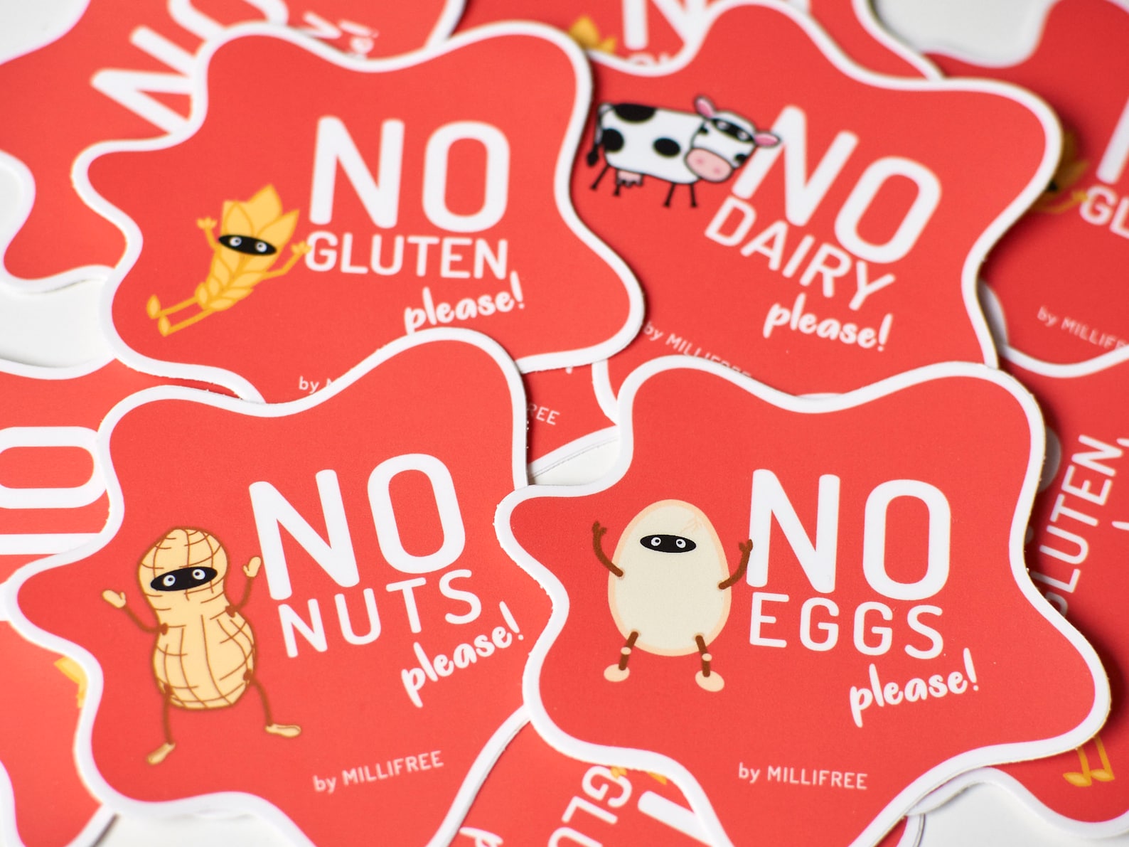 Durable Allergy Awareness Stickers Etsy