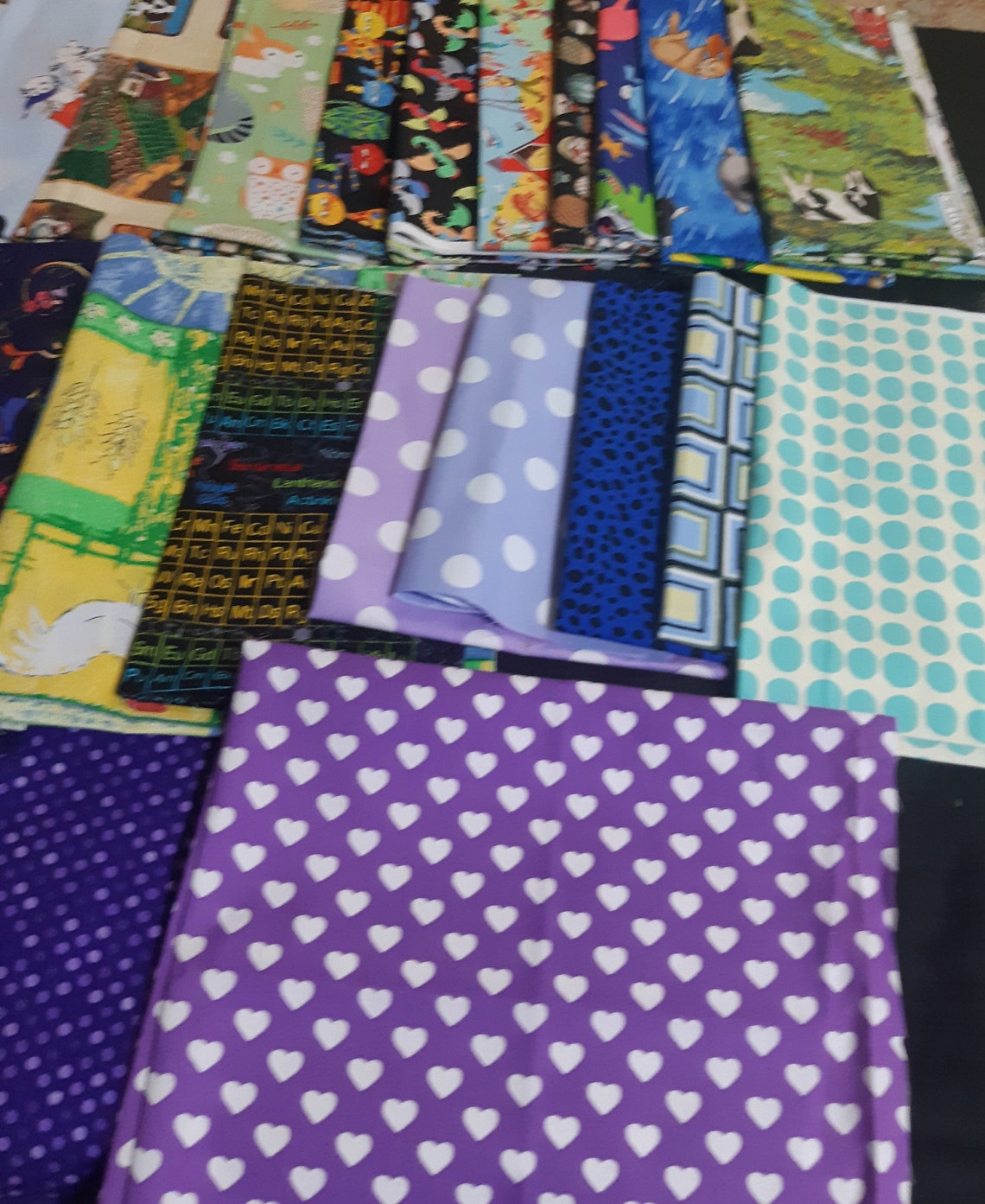 Fat Quarter Children's Quilting Fabric Etsy New Zealand