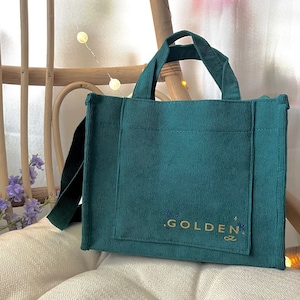 JK Golden Mini Tote Bag | Jungkook Tote Bag | Bts Bag | Bts Tote Bag | Golden Jungkook