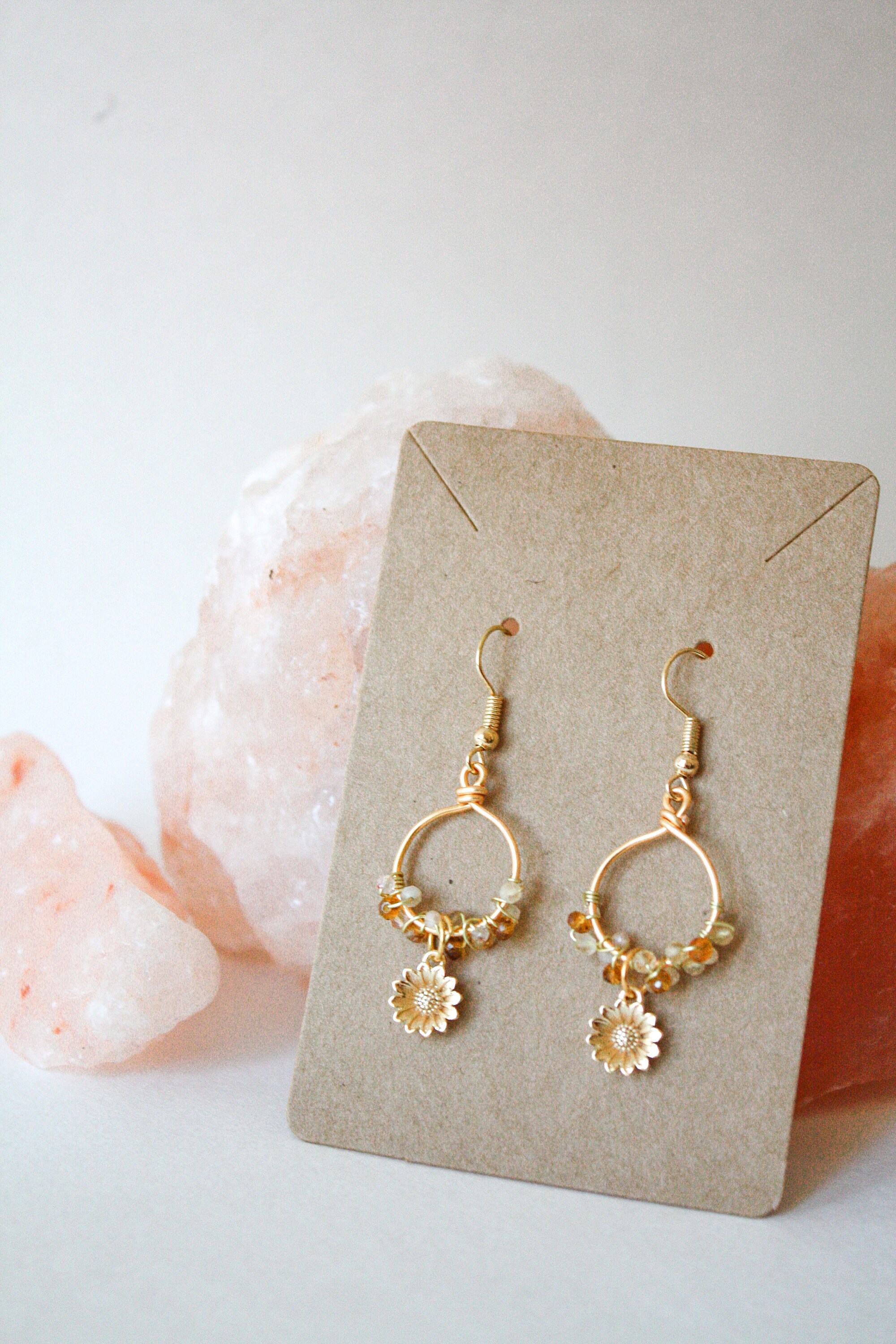 Daisy and Citrine Earrings Etsy