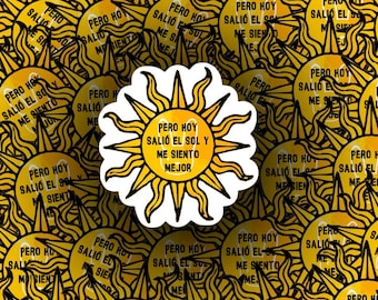 Bad Bunny Inspired "Antes Que Se Acabe" Pero Hoy Salió El Sol Y Me Siento Mejor Sticker