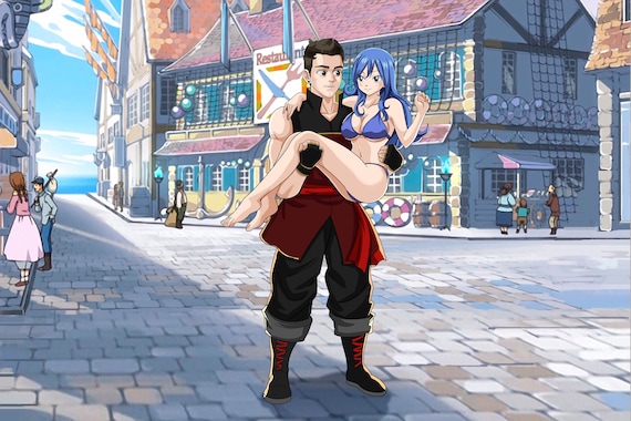 Fairy Tail Portrait - Family Portrait Art - Digital Anime Poster