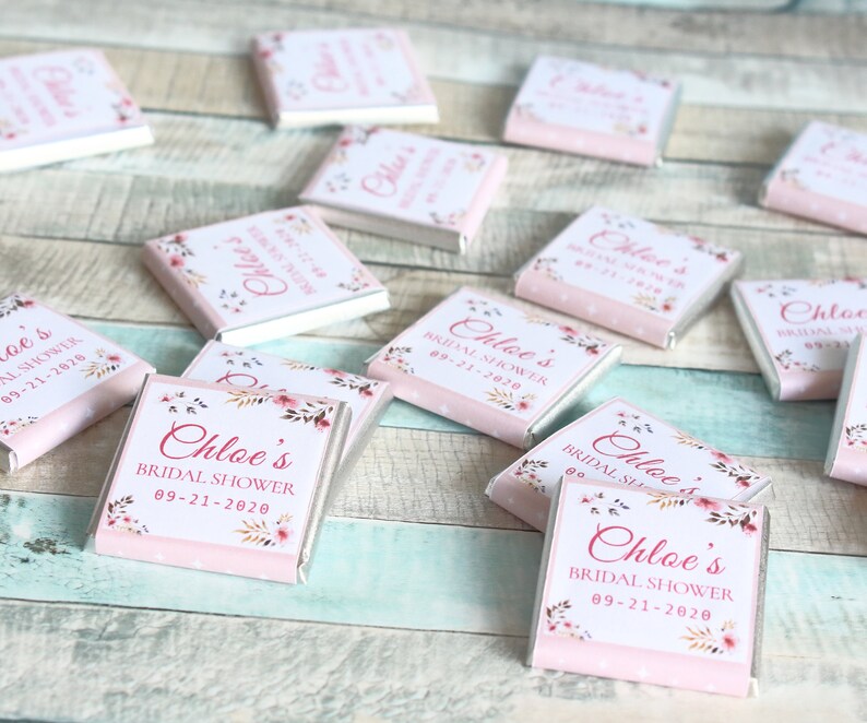 Bridal Shower Chocolate favors for Guests Bridal Chocolate Etsy