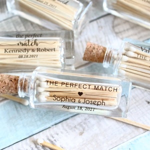 Unique Wedding Match Bottles, The perfect match, Wedding Favor, Custom Matches, i met my match, get lit, one hot match, sparks flew, Cheap