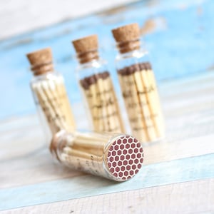 Custom Wedding Matches, The Perfect match, Glass Bottle,  Company Matches, Custom Label, Wedding Favors for Guests, With Striker