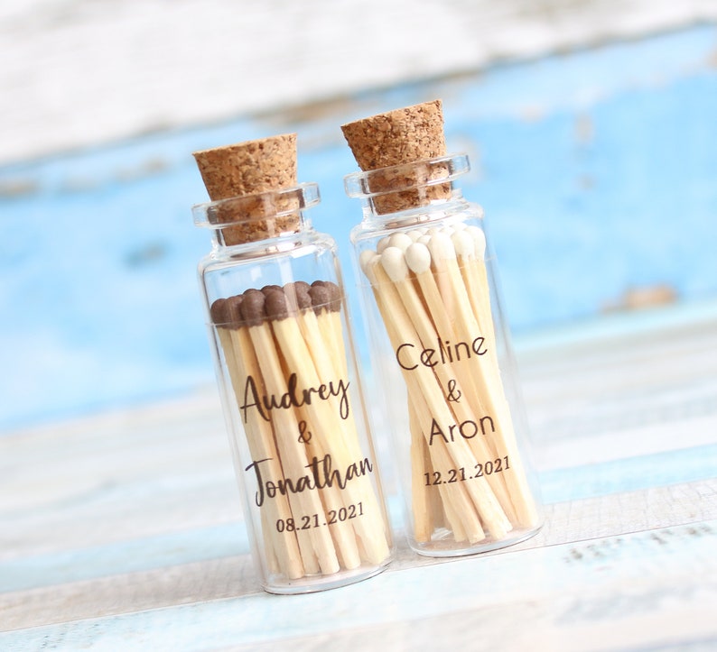 Wedding Matches the Perfect Match Glass Bottle Custom Etsy