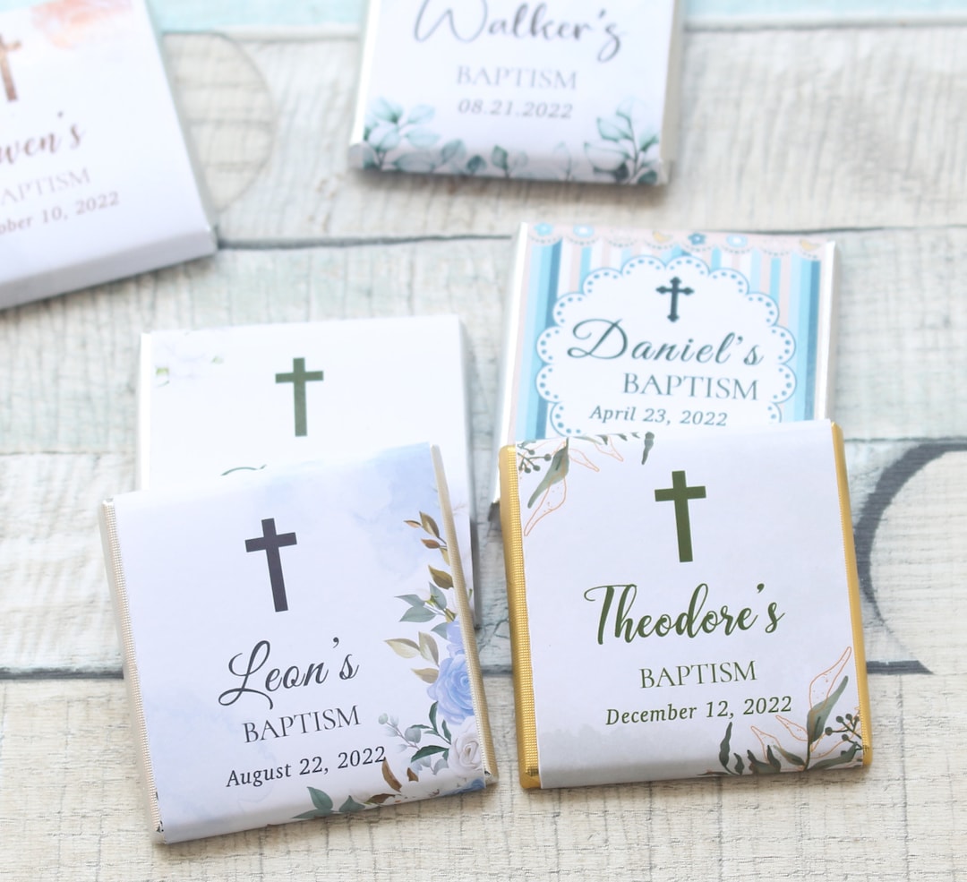 Baptism Chocolate for Guests, Christening Chocolate, Bulk Favors