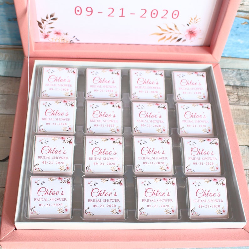 Bridal Shower Chocolate Favors for Guests Bridal Chocolate Etsy