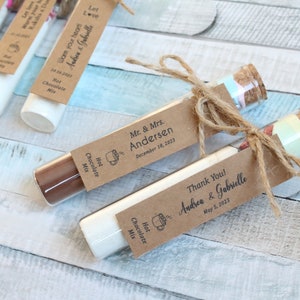 Wedding Hot Chocolate Favors for Guests, Personalized Favors, Wedding Favors, White Chocolate, Hot Cocoa, Large Glass Tube, Bulk, Party, Hot