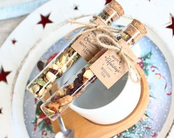 Holiday Tea Party, Custom Christmas Favors for Guests, Unique Tea Sampler, Xmas Favors, Tea Lover Favors, Bulk Favors, christmas Season