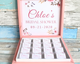 Bridal Shower Chocolate favors for Guests, Bridal Chocolate, Peronalized Chocolate, Chocolate Favors, Engagement Chocolate, Bridal Shower