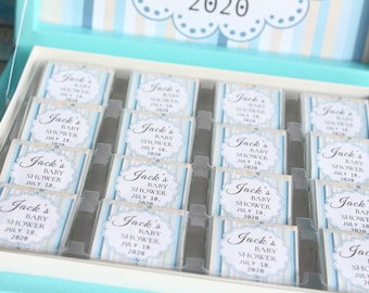 Personalized Baby Chocolate favor, Baby shower chocolate in box, Milk chocolate, baby shower gift boy, Custom chocolates, favor for guests