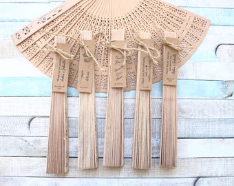 Personalized Sandalwood Fans, Custom Wooden Fans, Bridal Shower Favors, Baby Shower Fans, Personalized Fans, Natural Wood, Hot weather gifts