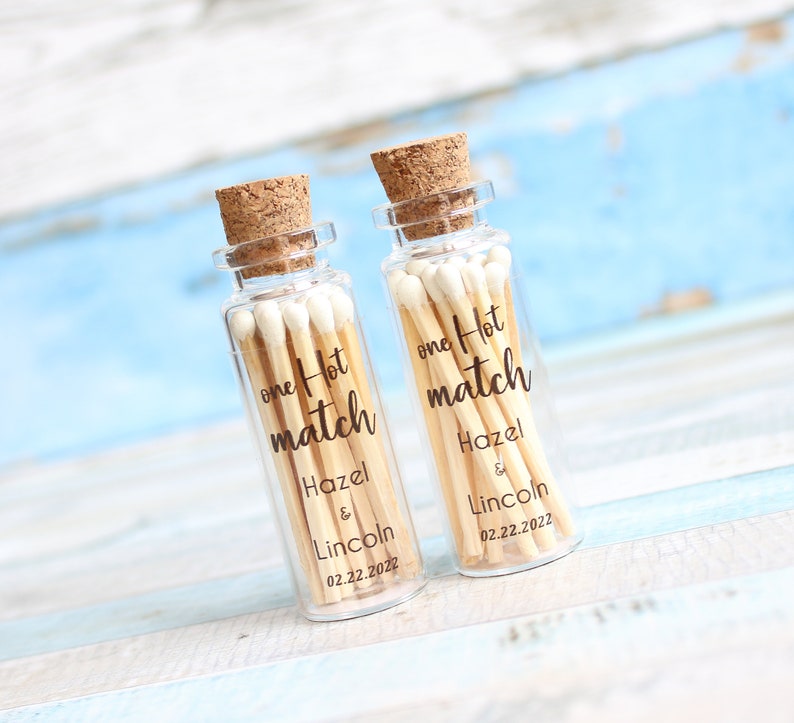 Wedding Matches the Perfect Match Glass Bottle Custom Etsy