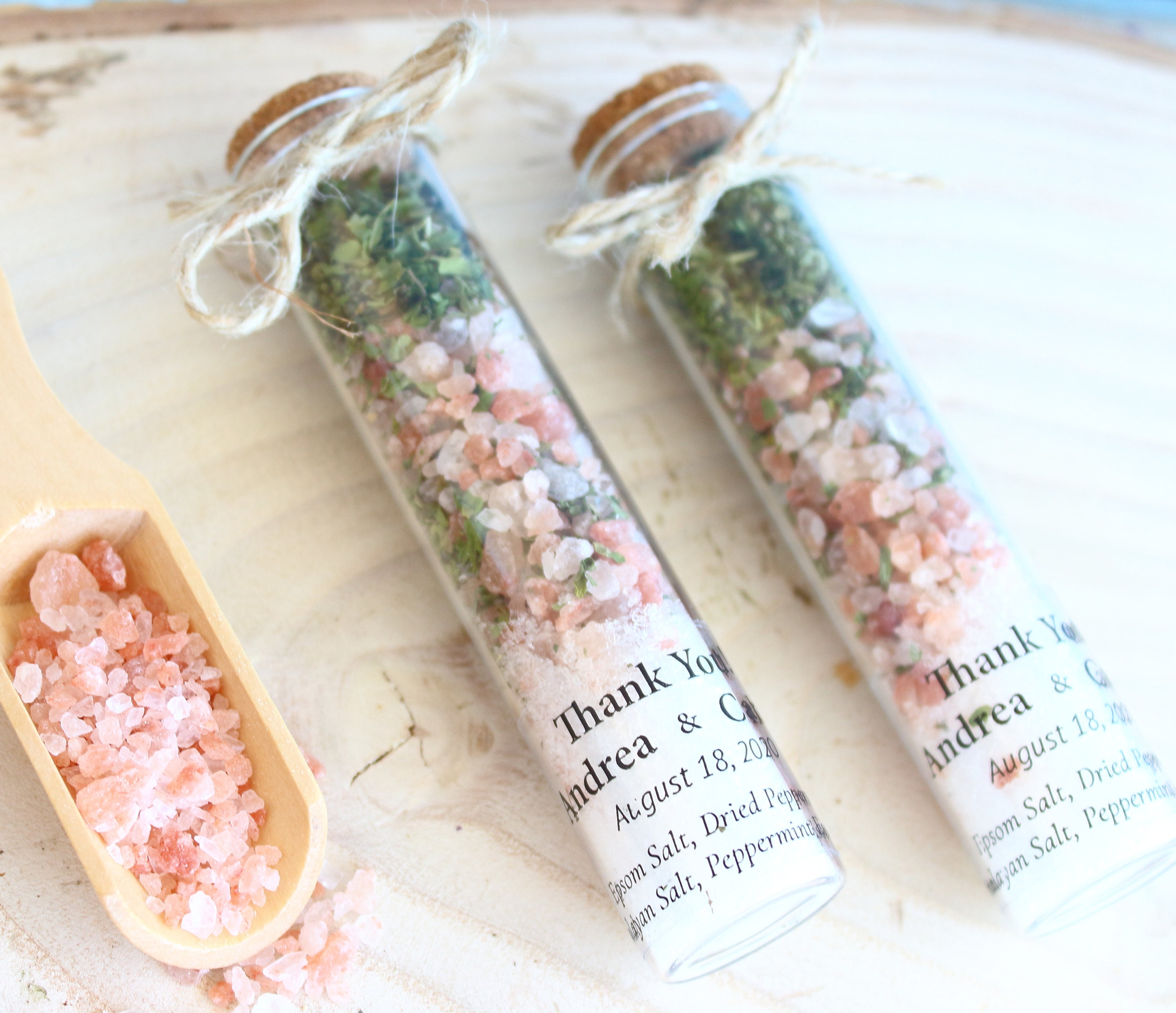 Bath Salt Favors Peppermint Bath Salts Wedding Favors for Etsy