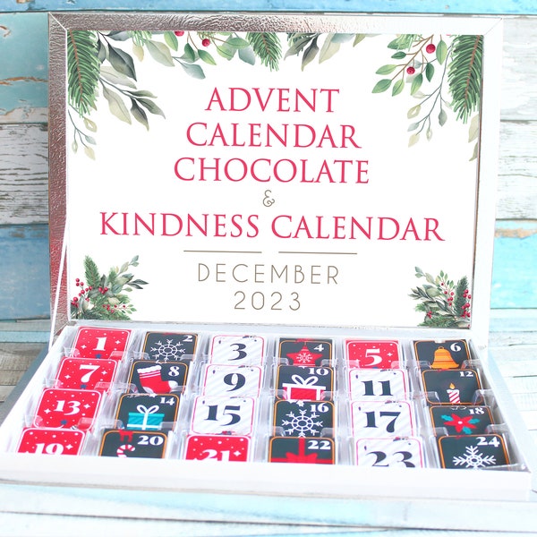 Christmas Chocolate Advent Calendar Etsy