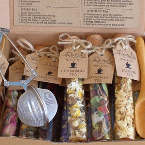 10 Loseblatt-Tee-Probegeschenkset, Geschenkset zum Geburtstag, Geschenkset zum Geburtstag, Geschenk für Sie, Mutter, Schwester, Kräutertee, Teeliebhabergeschenk, Geschenkset zum Muttertag
