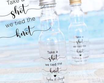 40cl Take a Shot Bottle with Label, Unique Wedding Favor, Shot Party, Plastic Bottle, Guest Favor, Wedding, Bridal Shower, Engagement, Party