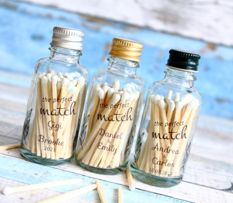 Wedding Matches Favors for Guests the Perfect Match Custom Etsy